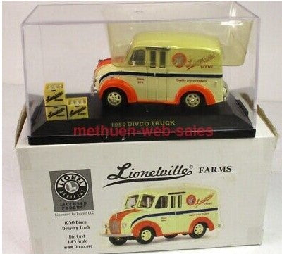 Lionel 1950 1:43 Die Cast Lionelville Farms Divco Delivery Truck NIB