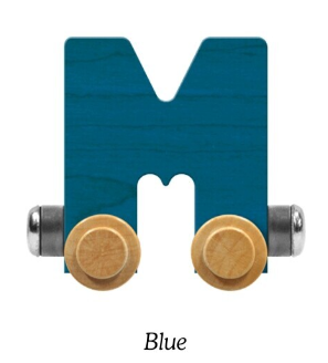 Maple Landmark Inc. 100139 NameTrains "M" Blue Wooden Letter Car