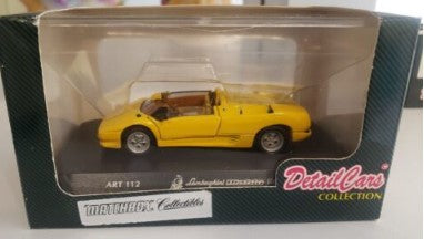 Matchbox 112 1:43 Diecast Detail Cars Yellow Lamborghini Diablo Roadster