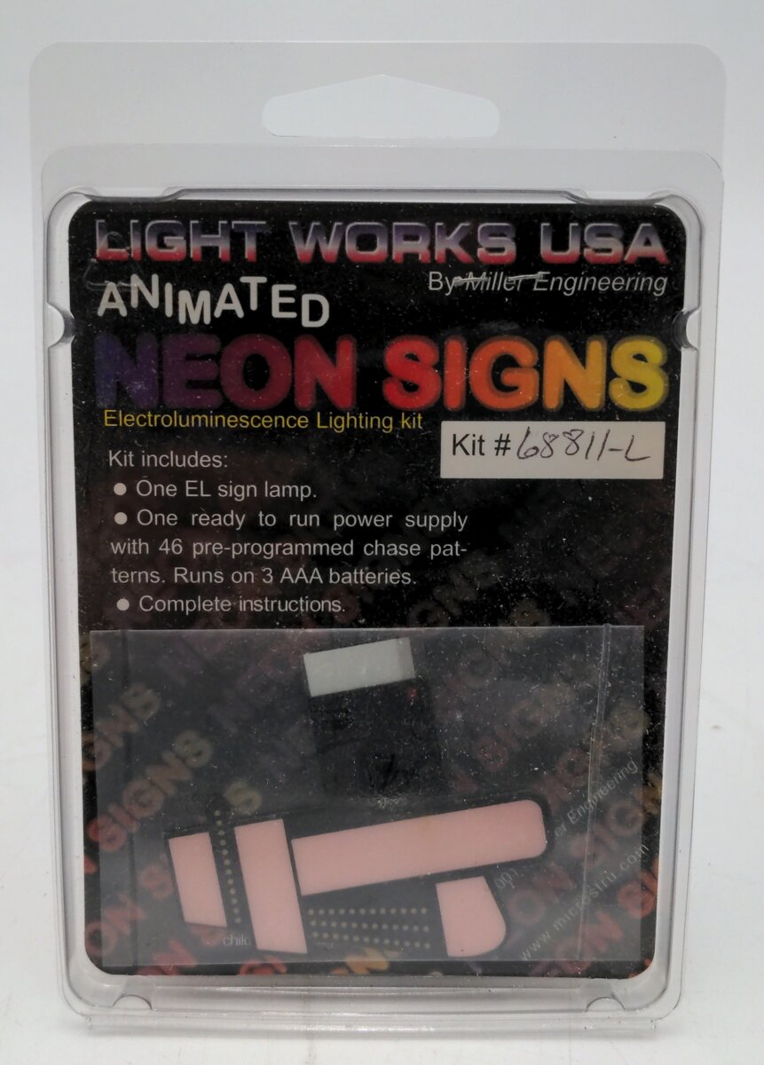 Miller Engineering 68811-L HO Scale Animated Hotel Neon Sign (Left) Kit