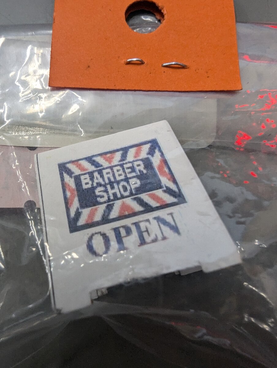 Acme CK2610-1 HO Scale Sidewalk Barber Shop Sign