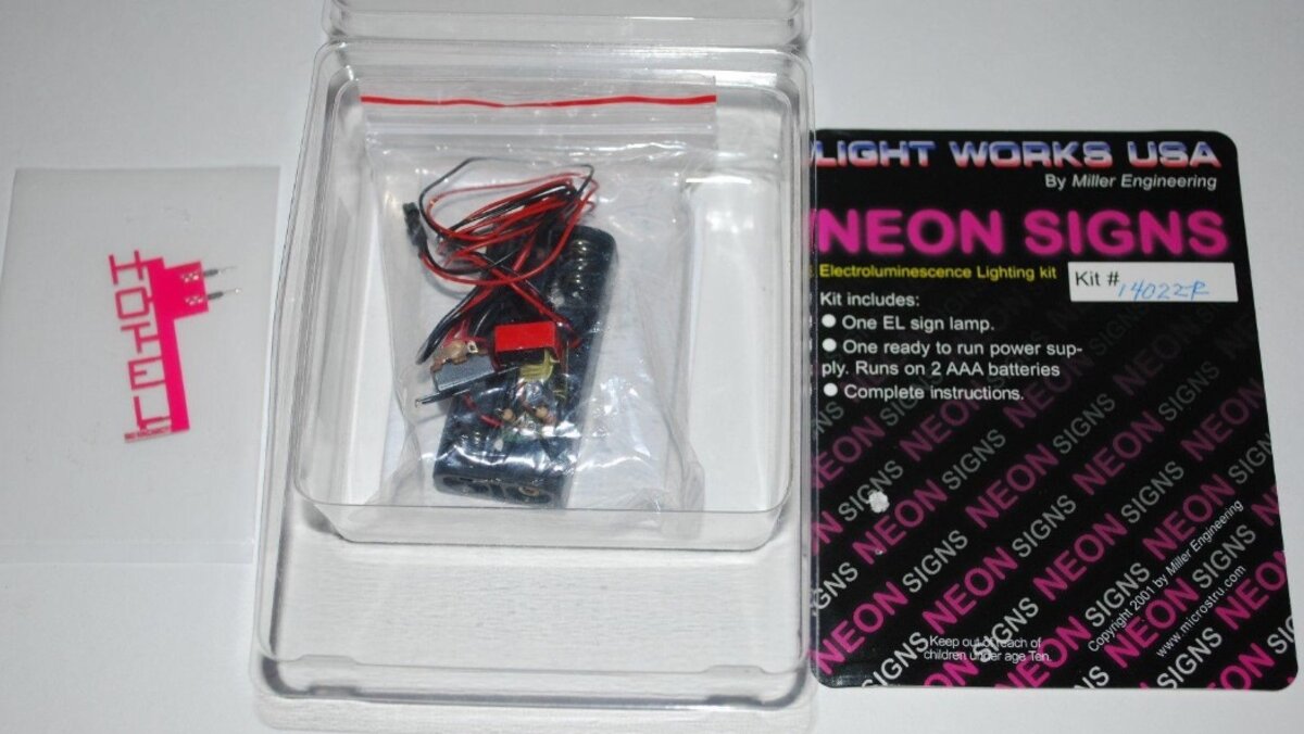 Miller Engineering 14022-R HO/O Right Neon Hotel Sign Kit