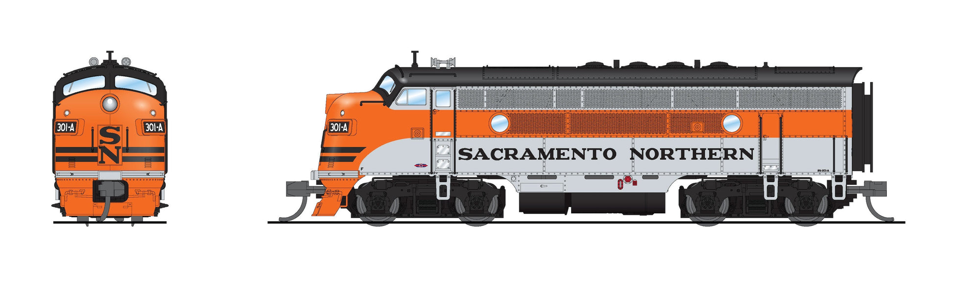 Broadway Limited 9216 N SN EMD F3A Diesel Locomotive with Sound/DC/DCC #301-A