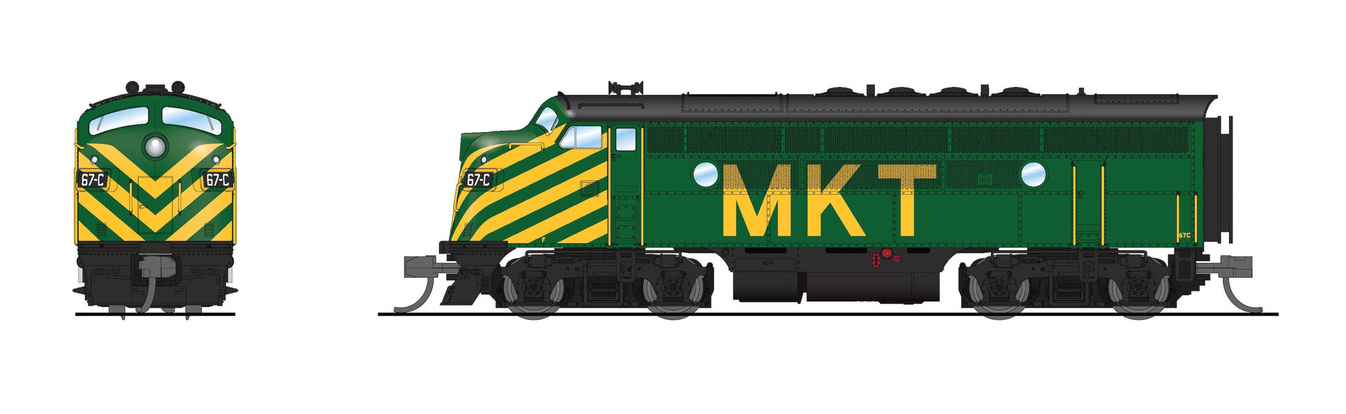 Broadway Limited 9214 N MKT EMD F3A Diesel Locomotive with Sound/DC/DCC #67-C