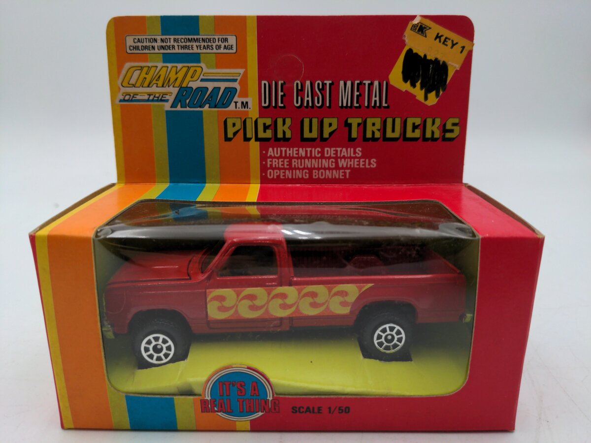 Kmart 64-86-32 1:50 Champ of the Road Red & Yellow Dodge PickUp Truck