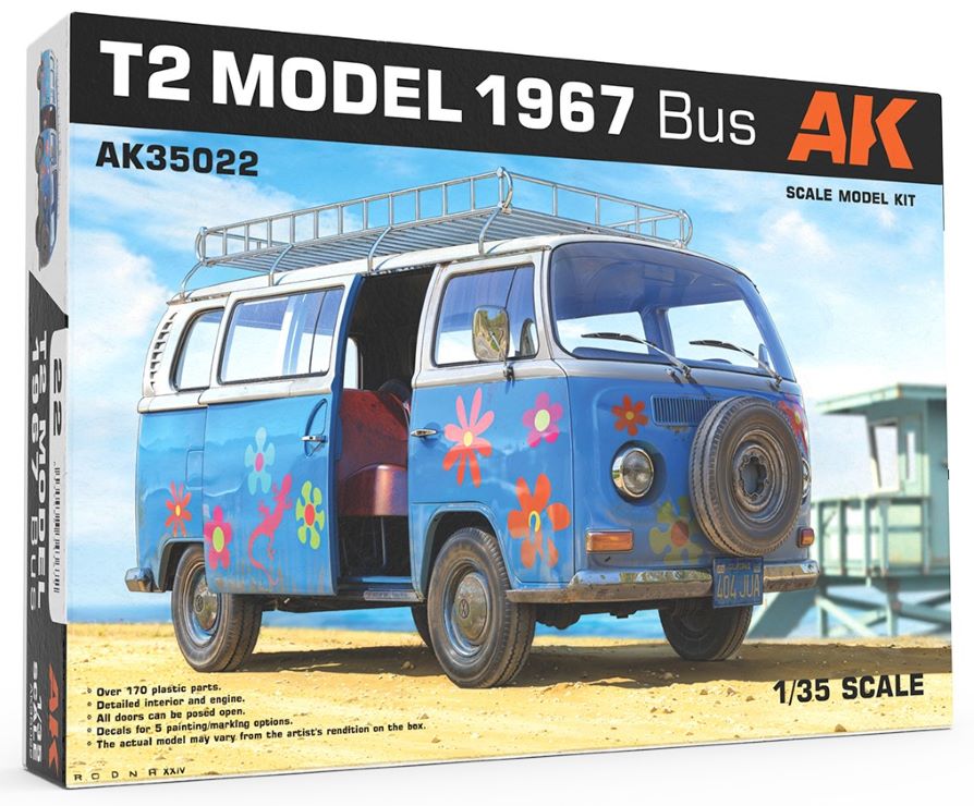 AK Interactive AK35022 1:35 1967 T2 Micro Bus Plastic Model Kit