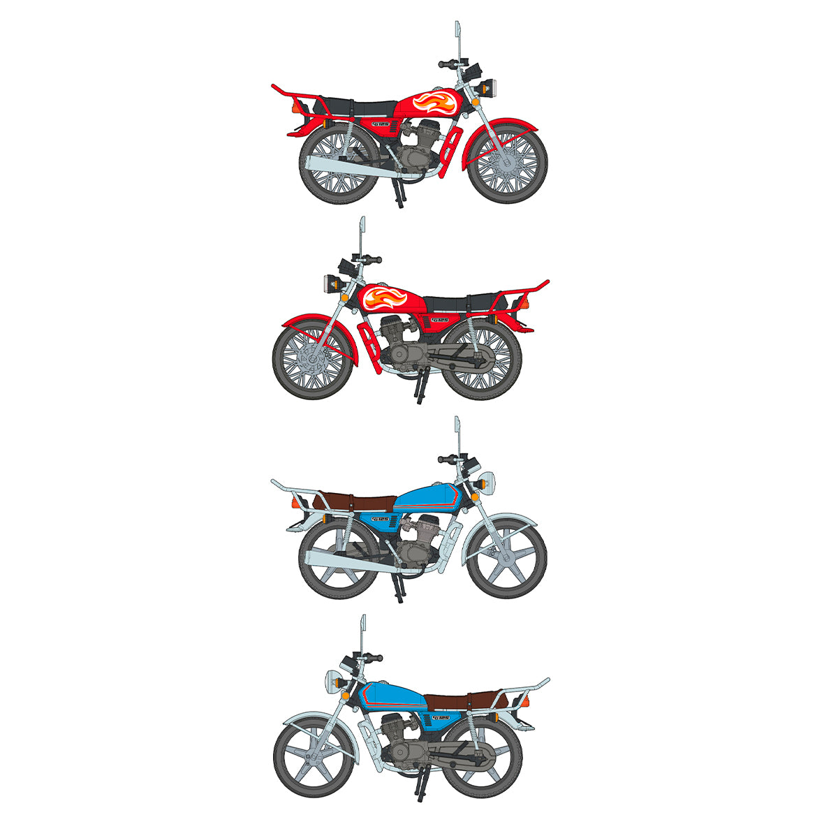 AK Interactive AK35027 1:35 CG125 Japanese Motorcycle Model Kit
