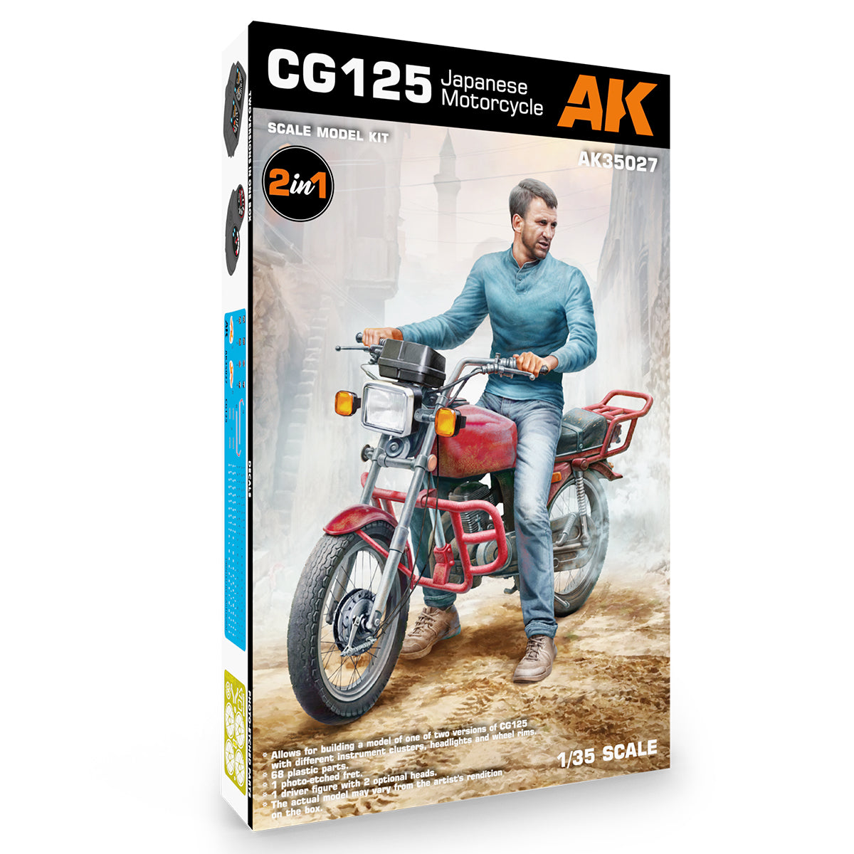 AK Interactive AK35027 1:35 CG125 Japanese Motorcycle Model Kit