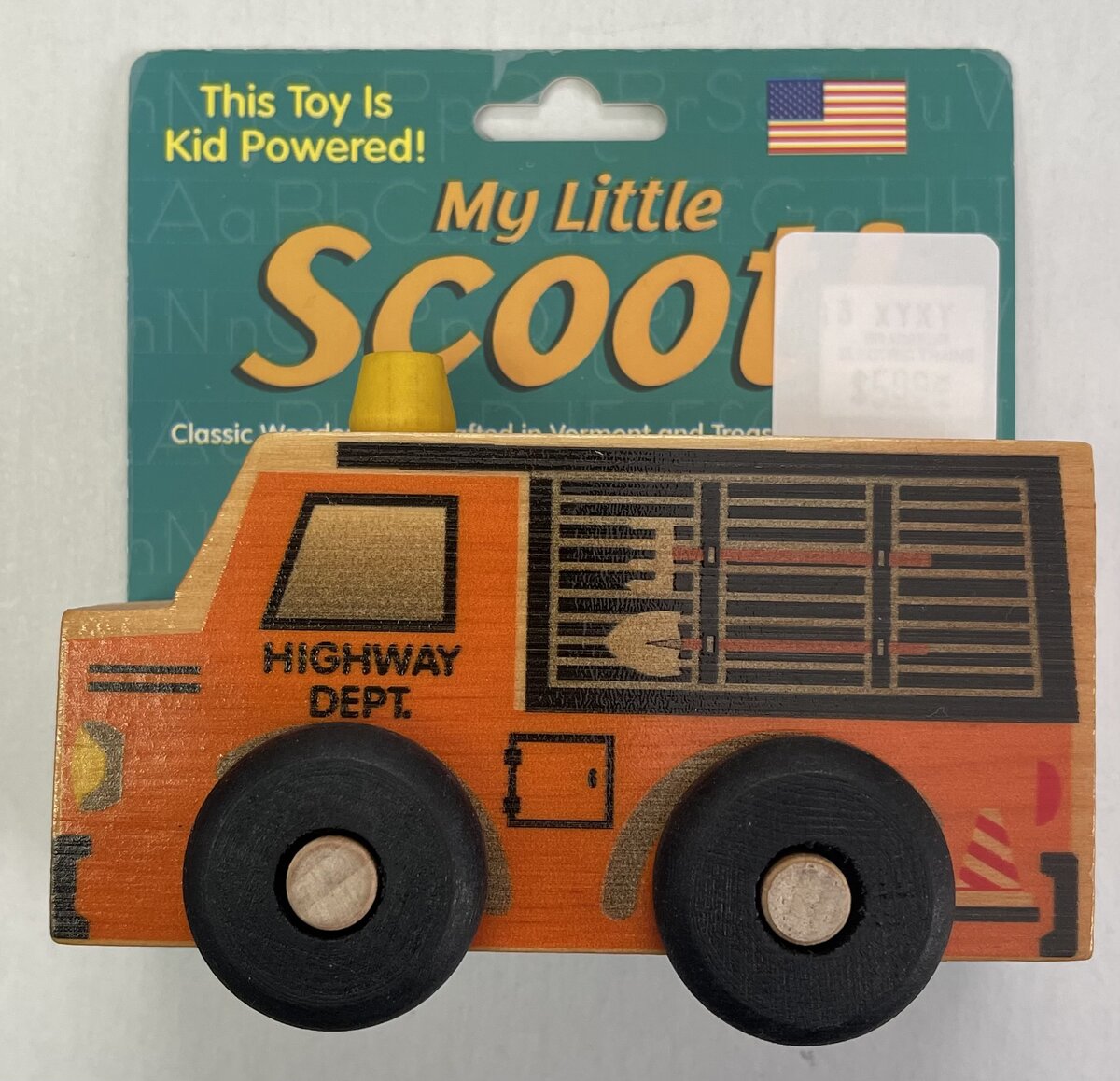 Maple Landmark Inc. 71013 Scoot! Highway Dept. Construction Truck Wooden Car