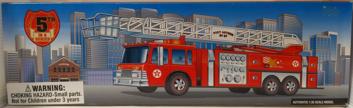 Texaco 1997 1:35 Aerial Tower Fire Truck Port Arthur no. 97 95th Anniversary v