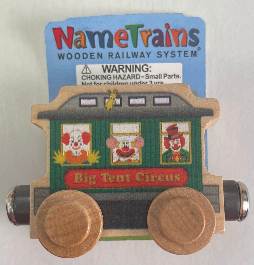 Maple Landmark Inc. 10216 NameTrains Circus Wagon Wooden Train Car