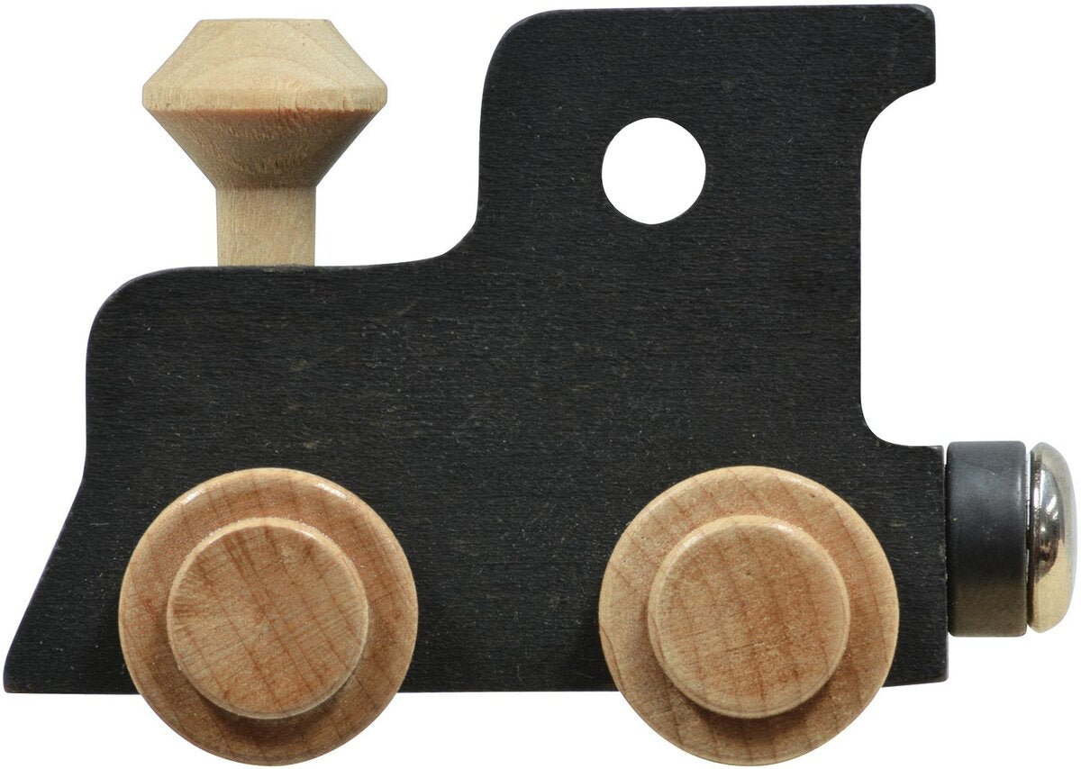 Maple Landmark Inc. 10110 NameTrains Black Engine Wooden Train Car