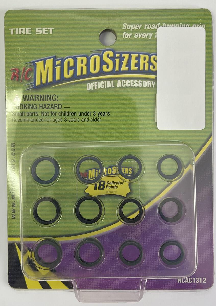 Hobbico HCAC1312 RC Microsizers Wheel and Tire Set