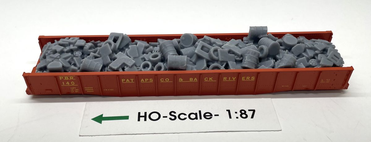 Phoenix Precision Models 31622 HO LifeLike 52'6' Gondola Scrap Load