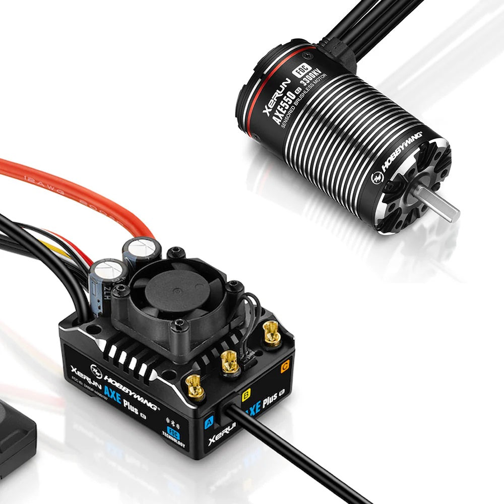 HobbyWing 38020389 Xerun Axe R3 ESC & 3300Kv 2-3S 550L R2 Motor Combo
