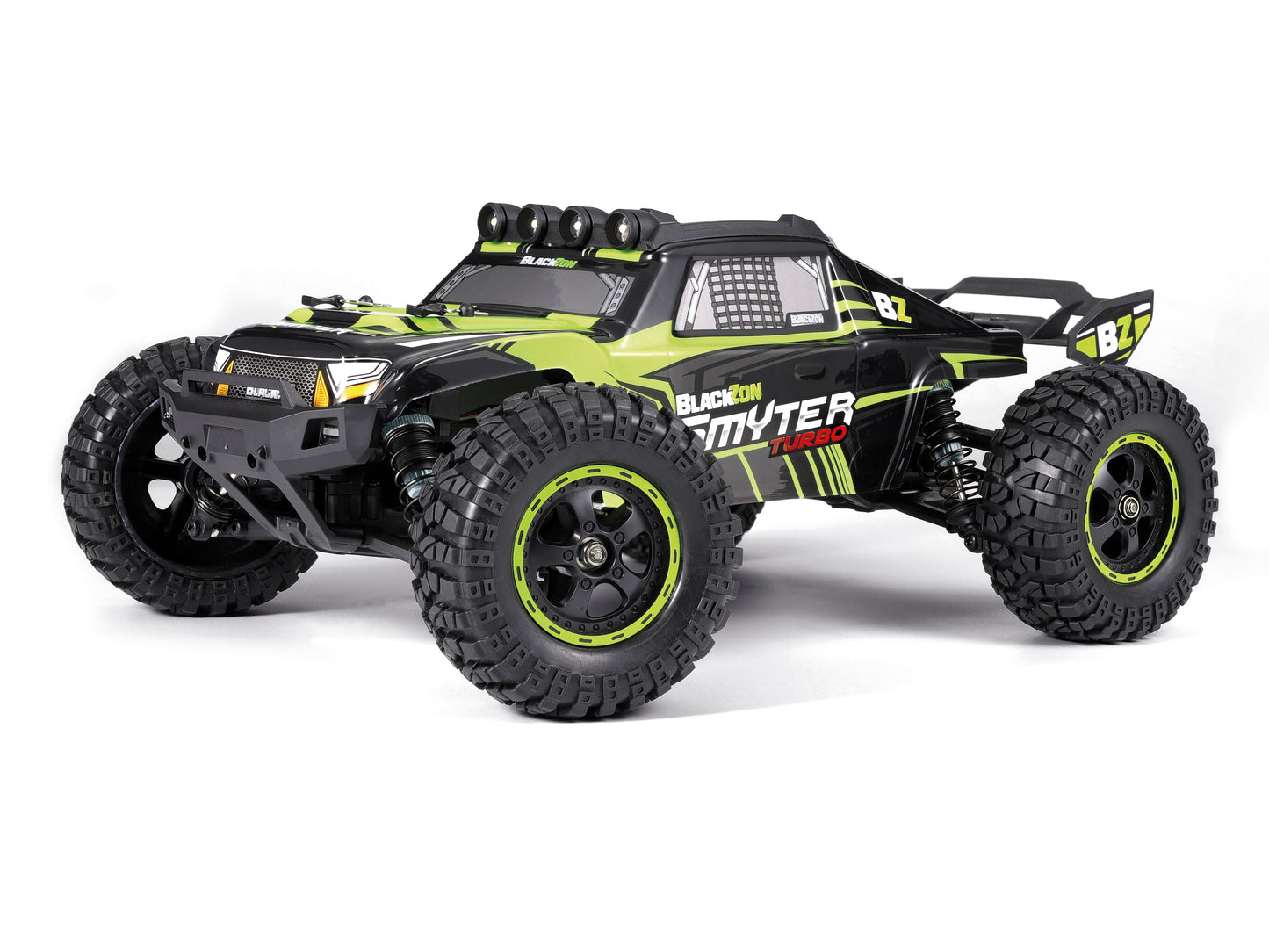 BlackZon 540231 1:12 Green 4WD RTR 3S Brushless Smyter DT Turbo Monster Truck