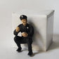 Arttista 1548 O Policeman Kneeling Taking Notes Pewter Figure Hand Painted