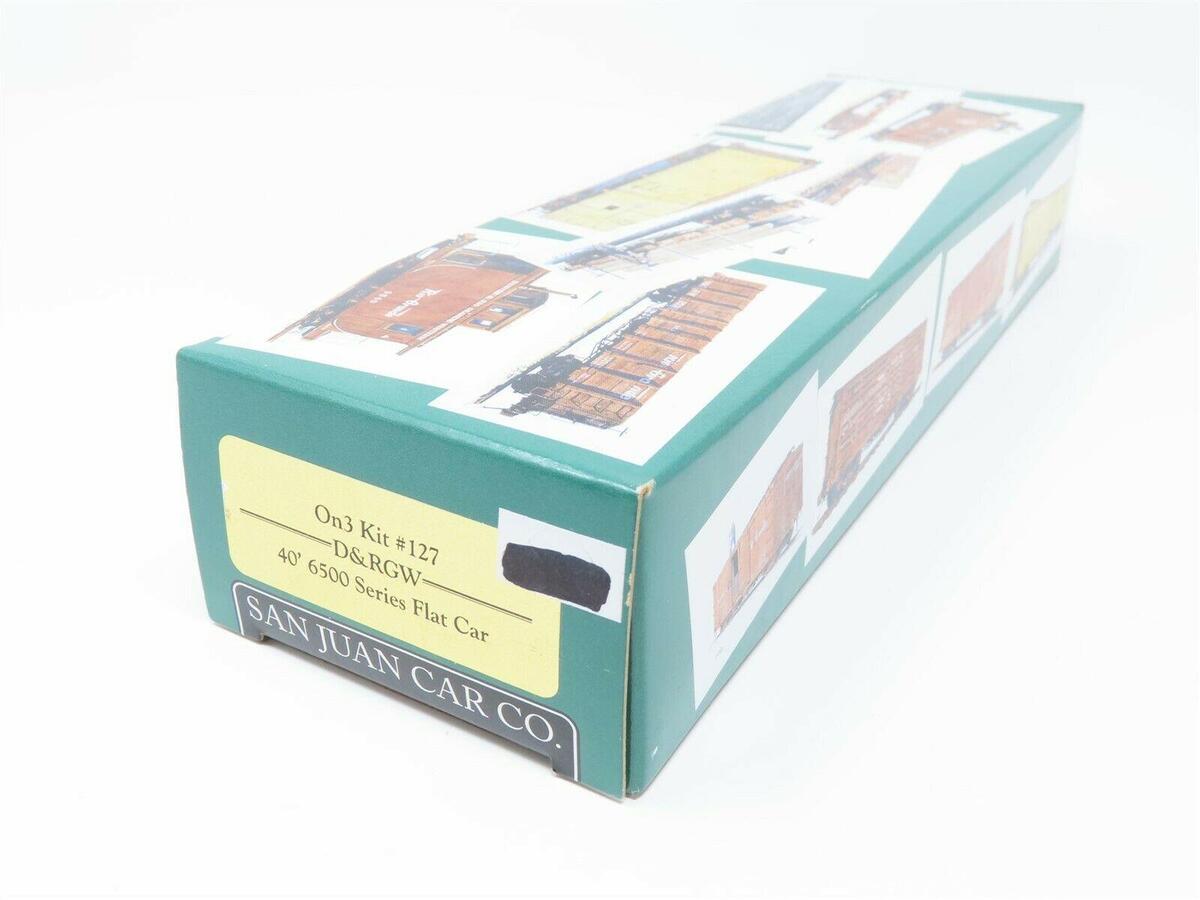 San Juan Car Co 127 On30 D&RGW 40' 6500 Series Flat Car Kit