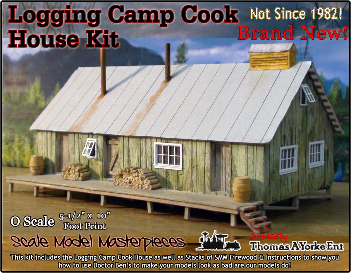 Scale Model Masterpieces SMM9122 O/On3/On30/1:48 Logging Cook & Camp House Kit