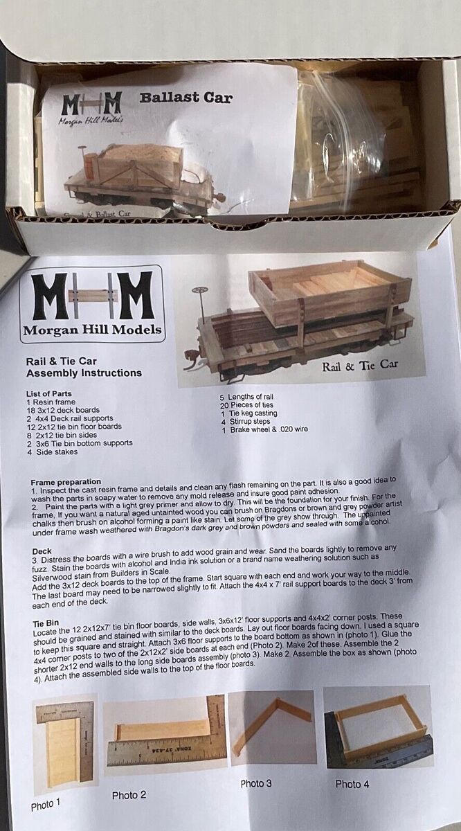 Morgan Hill Models On30 Gravel & Ballast Track Repair Cars Kit
