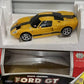 Nikko 160127 1/16 Yellow W/Black Stripes Ford GT Radio Control Race Car 27 MHz