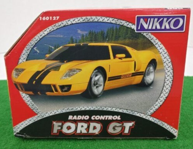 Nikko 160127 1/16 Yellow W/Black Stripes Ford GT Radio Control Race Car 27 MHz