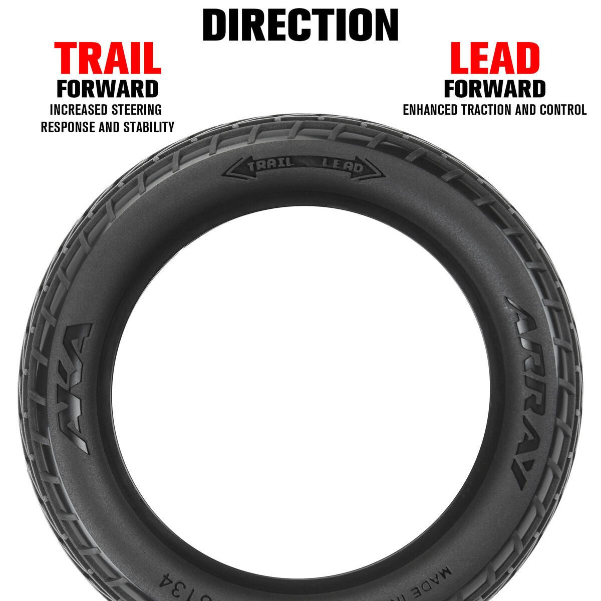 AKA Products, Inc. AKA13134QR 1:10 Array SSLW 2.2" Dirt Oval Tires (Pack of 2)