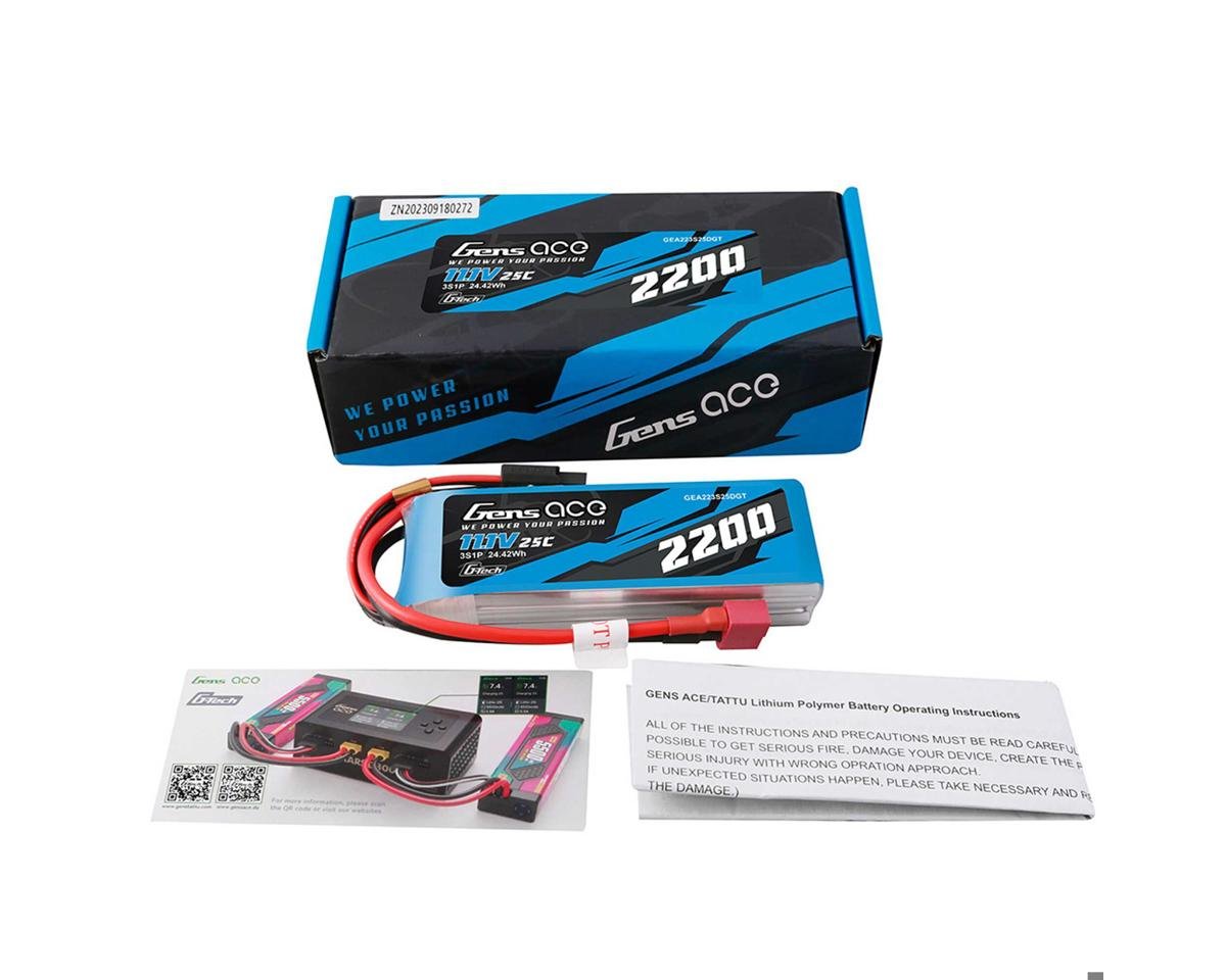 Gens Ace 223S25DGT G-Tech Smart 3S LiPo Battery 25C with Deans Connector