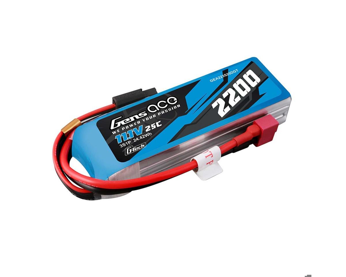Gens Ace 223S25DGT G-Tech Smart 3S LiPo Battery 25C with Deans Connector