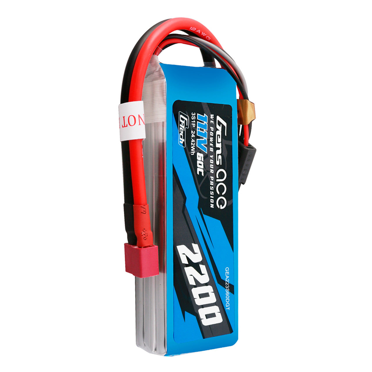Gens Ace GEA223S60DGT 2200mAh 3S 60C 11.1V G-Tech Lipo Battery Pack