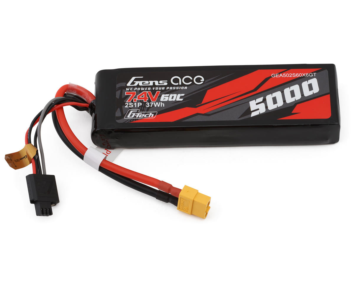 Gens Ace 502S60X6GT G-Tech Smart 2S LiPo Battery 50C with XT60 Connector