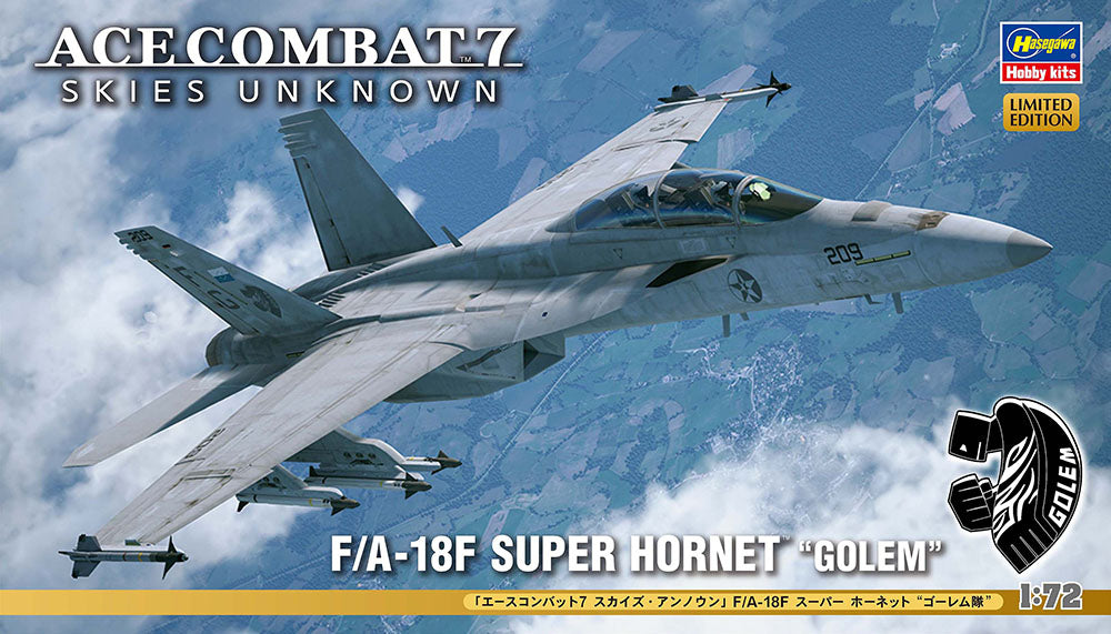 Hasegawa 52756 1:72 F/A-18F Super Hornet "Golem" Aircraft Plastic Model Kit
