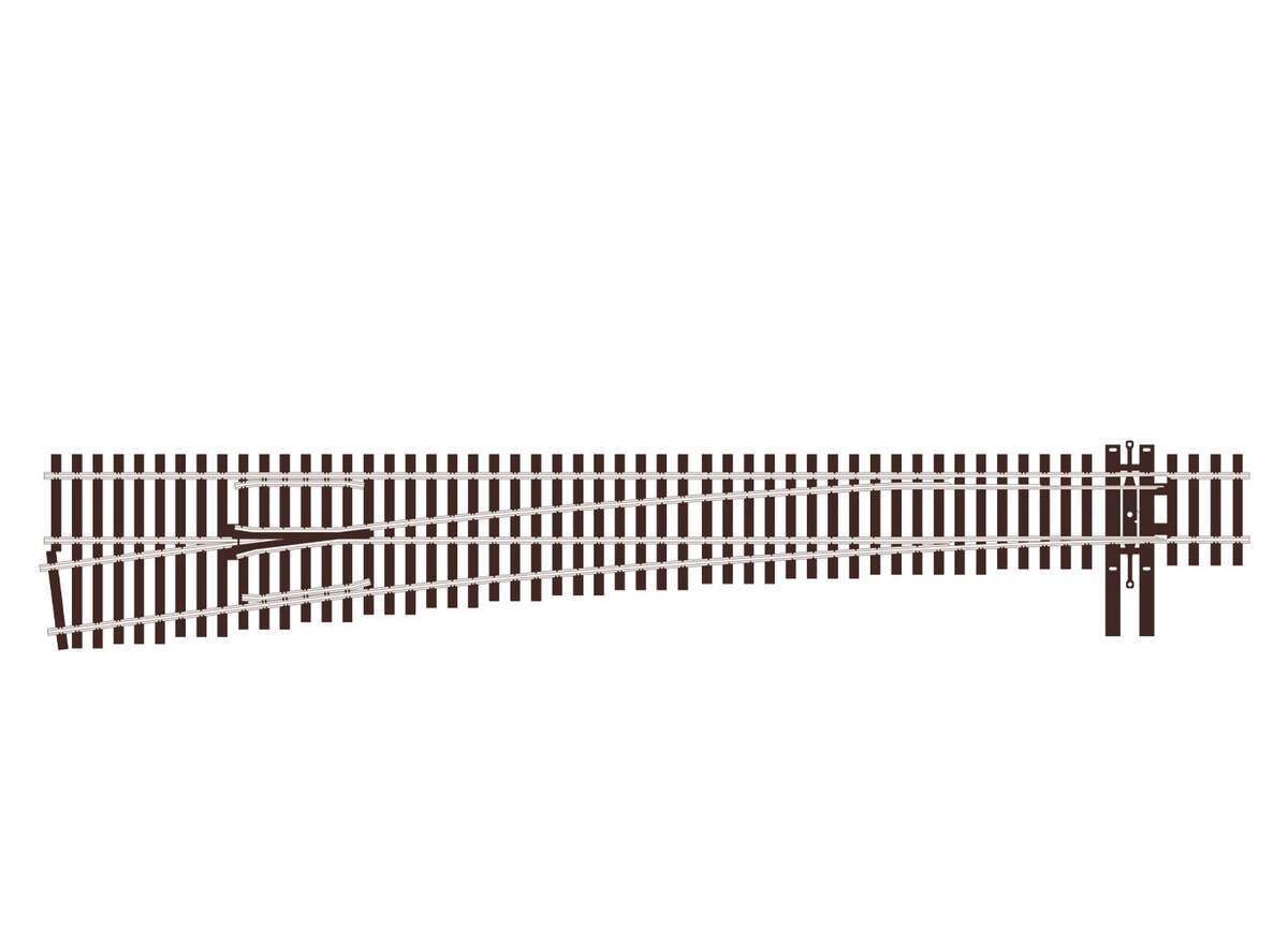Peco SL-U7082 HO Unifrog Code 70 #8 Left Hand Turnout