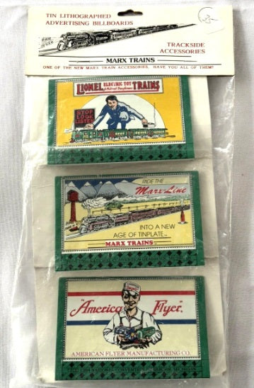 Marx Trains 1994 TinLithographed Advertising Billboard Limited Edition(Set of 3)