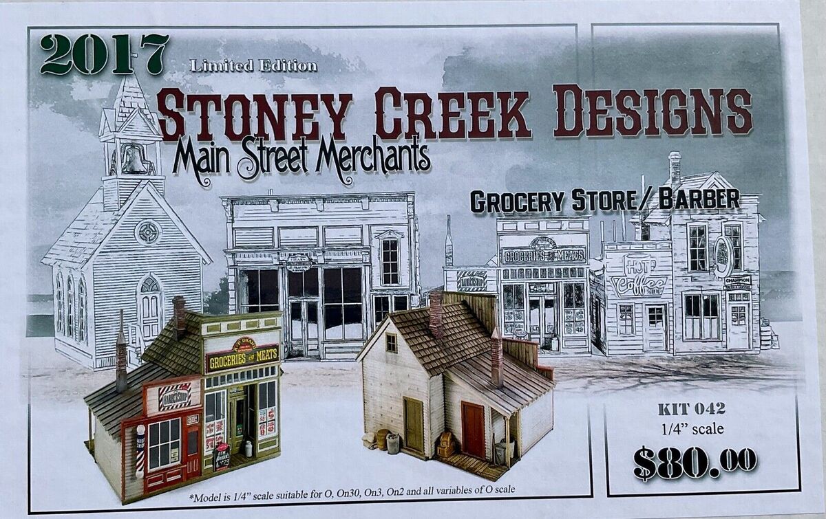 Stoney Creek 042 O/On30/On3 Grocery Store/Barber Kit