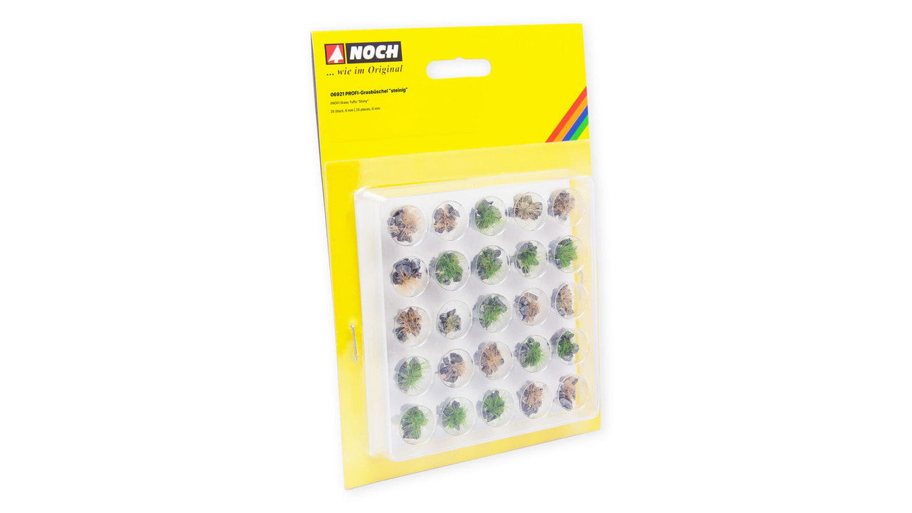 Noch 06921 HO/TT/N/Z/O/1/G PROFI Grass Tufts 6mm Stony (Pack of 25)