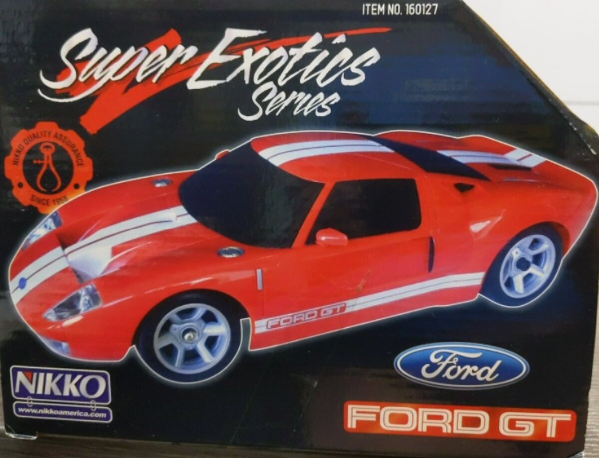 Nikko 160127 1:16 Red W/White Stripes Ford GT Car Full Function Radio Control