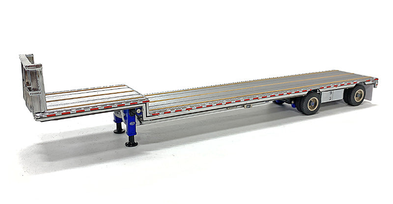 Weiss Brothers WBR027-1703 1:50 Aluminum/Blue East Drop Deck Flatbed Trailer