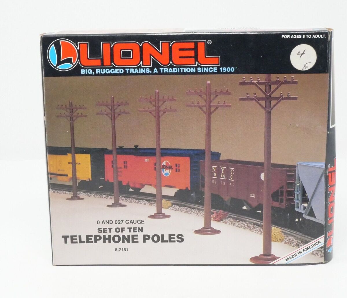 Lionel 6-2181 O/O27 Set of Ten Telephone Poles
