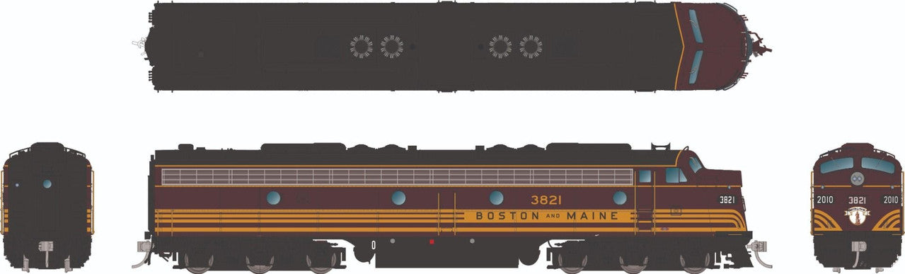 Rapido Trains 028576 HO B&M EMD E8A Diesel Locomotive DC/DCC/Sound #38