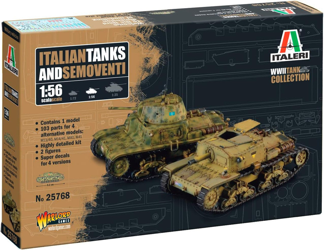 Italeri 25768 1:56 Italian Tanks & Semoventi Plastic Model Kit
