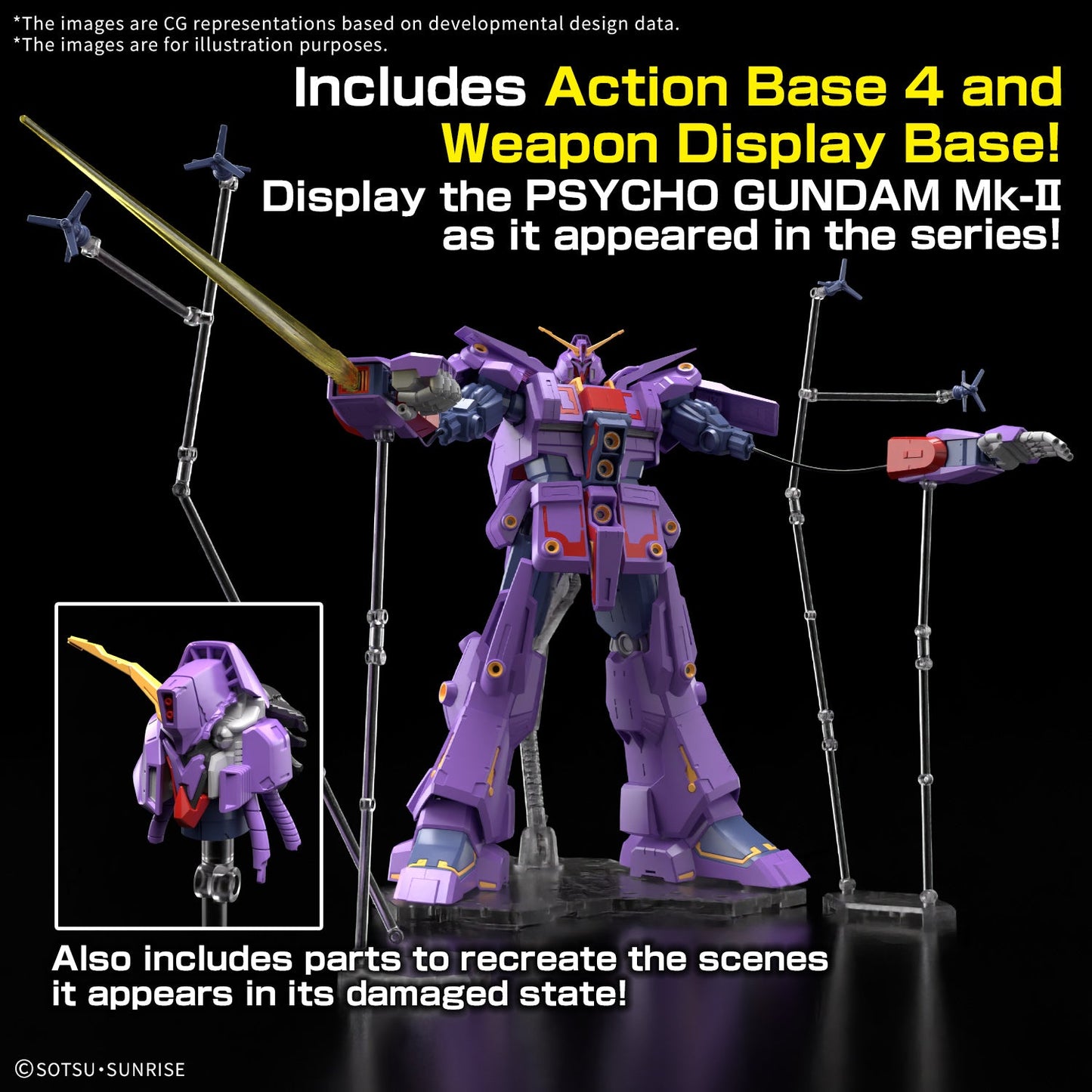 Bandai 2745406 1:144 HGUC MRX-010 Psycho Gundam MK-II Plastic Model Kit