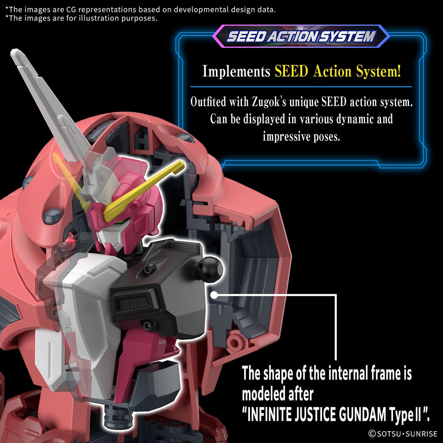 Bandai 2750722 1:144 HGCE Z'Gok (Seed Freedom Ver.) Plastic Model Kit