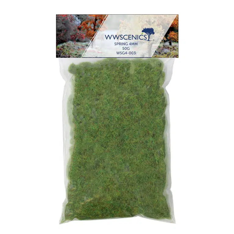 WWScenics WSG4-003 4mm Spring Static Grass - 50 g Bag