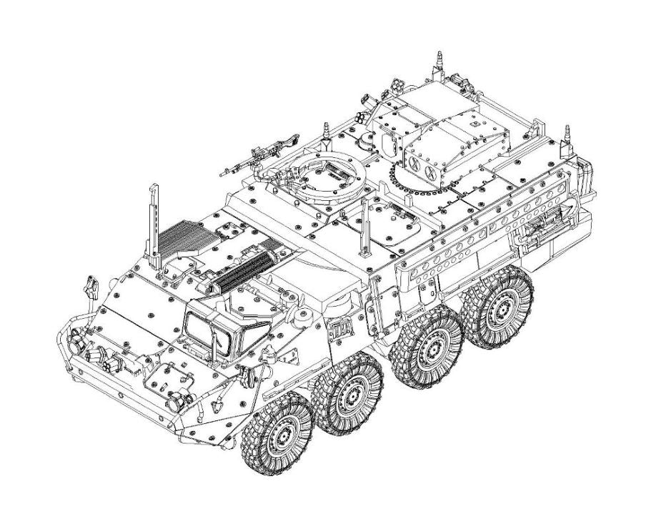Trumpeter 07425 1:72 US Army M1134 Stryker ATGM Vehicle Plastic Model Kit