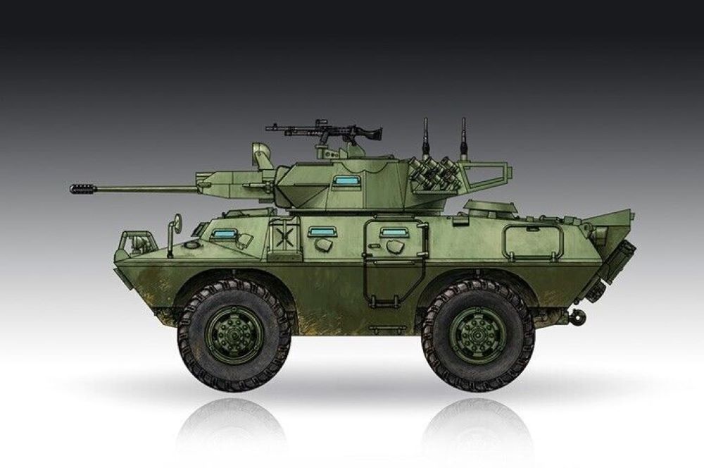 Trumpeter 07441 1:72 American V-150 Commando Wheeled Armored Vehicle w/Cannon