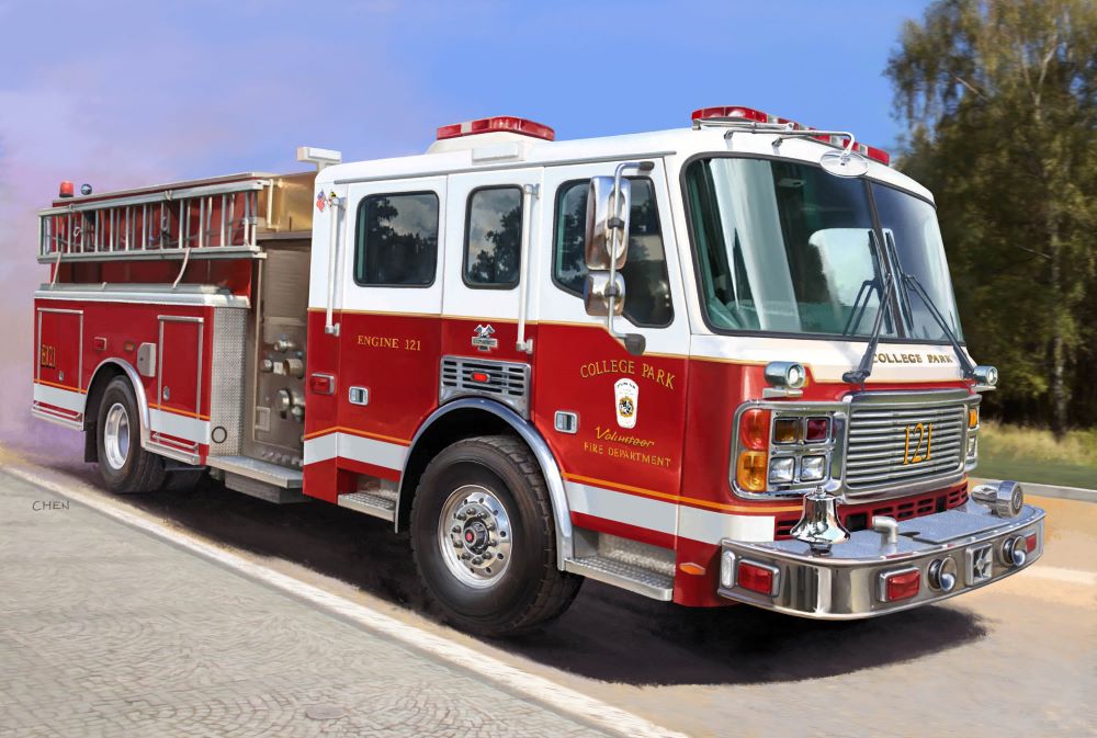 Trumpeter 07445 1:72 American LaFrance Eagle Fire Truck Pumper Plastic Model Kit