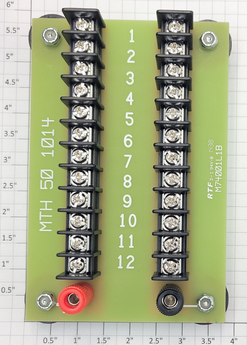 MTH 50-1014 All Gauge DCS Layout Wiring 12-Terminal Power Block with Feet
