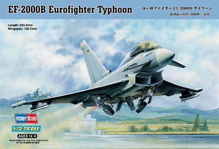Hobby Boss 80265 1:72 EF-2000B Eurofighter Typhoon Aircraft Plastic Model Kit