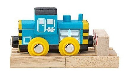 Big Jig Rails BJT488 HO Blue & Yellow Class 7 Diesel Shunter w/Wooden Track